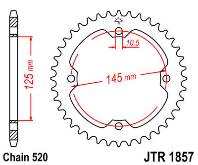 Звезда задняя JT SPROCKETS JTR1857.38