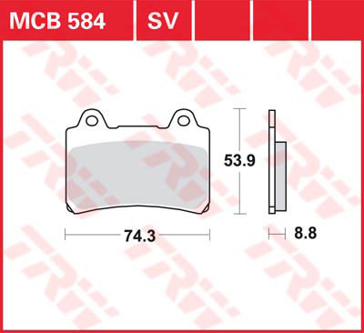 Тормозные колодки TRW MCB584SV