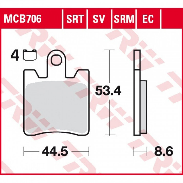 Тормозные колодки TRW MCB706SRM