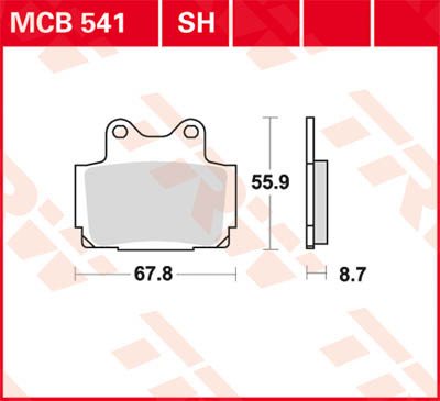 Тормозные колодки TRW MCB541