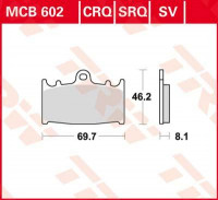 Тормозные колодки TRW MCB602