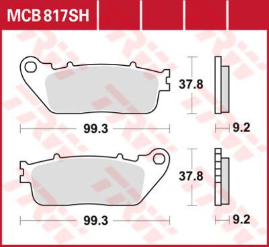 Тормозные колодки TRW MCB817SH