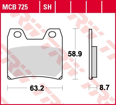 Тормозные колодки TRW MCB725