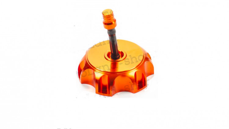 Пробка бензобака кросс CNC оранжевая