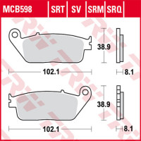 Тормозные колодки TRW MCB598