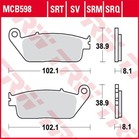 Тормозные колодки TRW MCB598