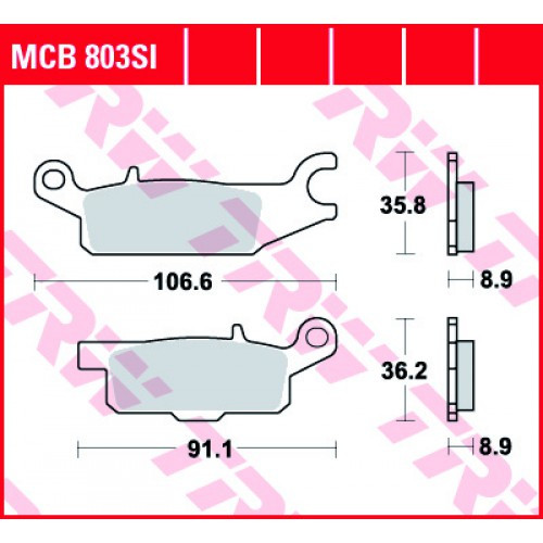 Тормозные колодки TRW MCB803SI