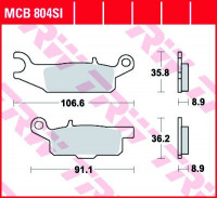 Тормозные колодки TRW MCB804SI