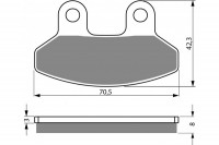 Тормозные колодки SYM 45105-H3A-000-A
