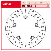 Диск тормозной TRW MST386