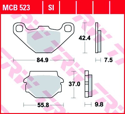 Тормозные колодки TRW MCB523