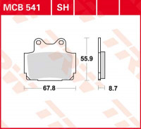 Тормозные колодки TRW MCB541SH