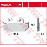 Тормозные колодки TRW MCB571