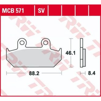 Тормозные колодки TRW MCB571