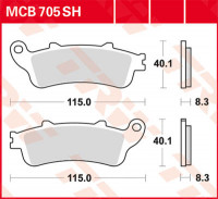 Тормозные колодки TRW MCB705SH