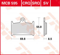 Тормозные колодки TRW MCB595SV