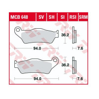 Тормозные колодки TRW MCB648