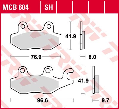 Тормозные колодки TRW MCB604