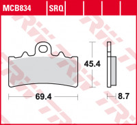 Тормозные колодки TRW MCB834SV
