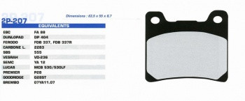 Тормозные колодки NISSIN 2P-207NS