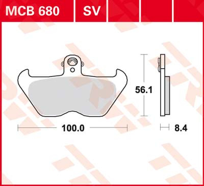 Тормозные колодки TRW MCB680SV