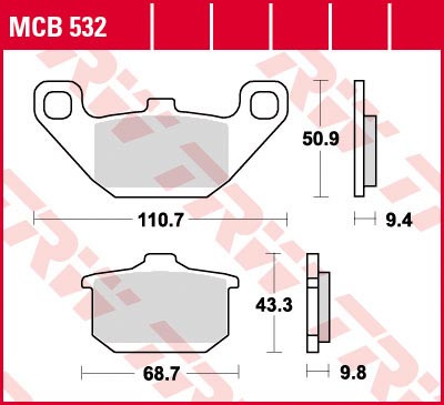Тормозные колодки TRW MCB532