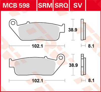 Тормозные колодки TRW MCB598SV