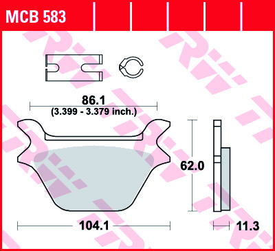 Тормозные колодки TRW MCB583