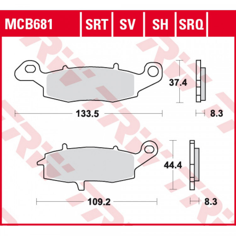Тормозные колодки TRW MCB681