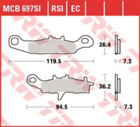 Тормозные колодки TRW MCB697SI