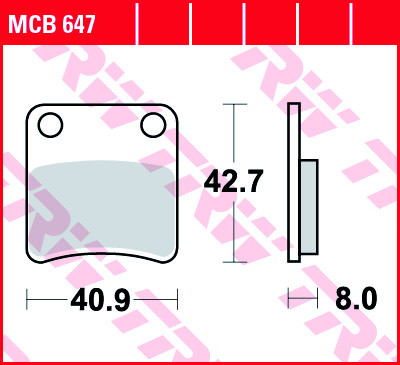 Тормозные колодки TRW MCB647