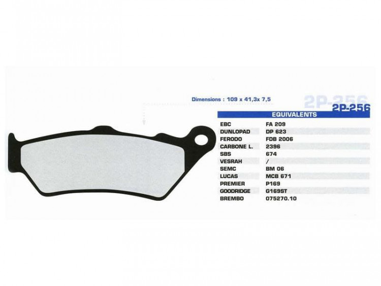 Тормозные колодки NISSIN 2P-256NS