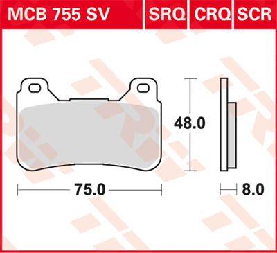 Тормозные колодки TRW MCB755SV
