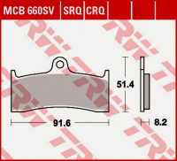 Тормозные колодки TRW MCB660SV