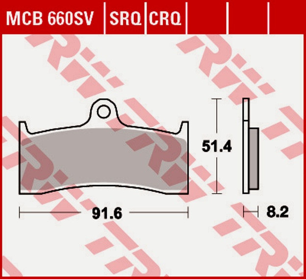 Тормозные колодки TRW MCB660SV