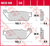 Тормозные колодки TRW MCB599SH