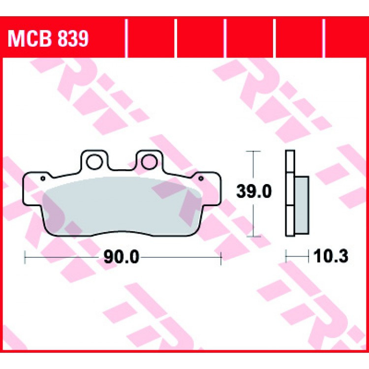 Тормозные колодки TRW MCB839