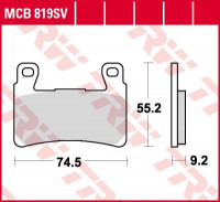 Тормозные колодки TRW MCB819SV