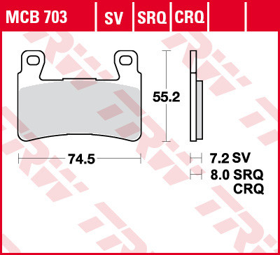 Тормозные колодки TRW MCB703SV