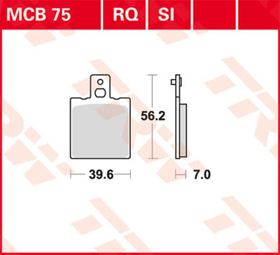 Тормозные колодки TRW MCB75