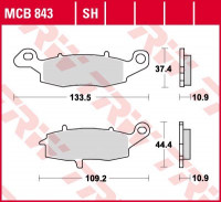 Тормозные колодки TRW MCB843SH