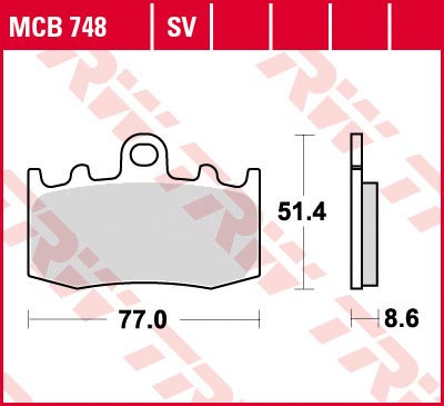Тормозные колодки TRW MCB748SV