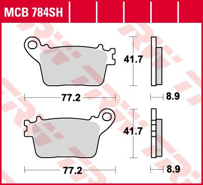 Тормозные колодки TRW MCB784SH