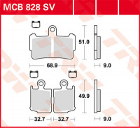 Тормозные колодки TRW MCB828SV