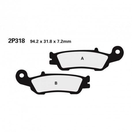 Тормозные колодки NISSIN 2P-318ST