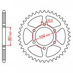 Звезда задняя JT SPROCKETS JTR478.46