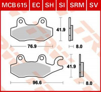 Тормозные колодки TRW MCB615SRM