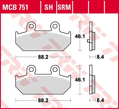 Тормозные колодки TRW MCB751