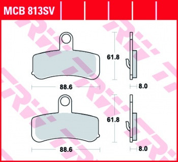 Тормозные колодки TRW MCB813SV