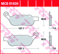 Тормозные колодки TRW MCB814SH